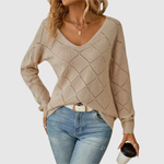 Elegant V Neck Jumper for women, view 5