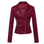 Faux Suede Moto Jacket for women
