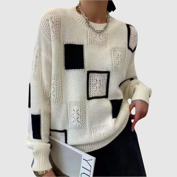 Graphic Contrast Jumper for women
