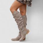 Una women's slouch western knee boots