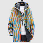 Women's colourful wave print hoodie