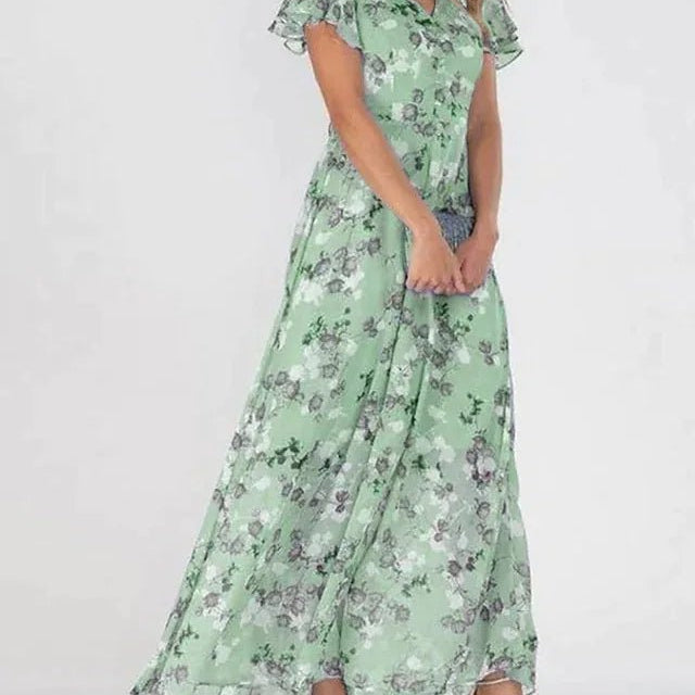 ZURI | ELEGANT AND FLOWY DRESS WITH SLIMMING EFFECT