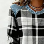 Loretta checked button shirt