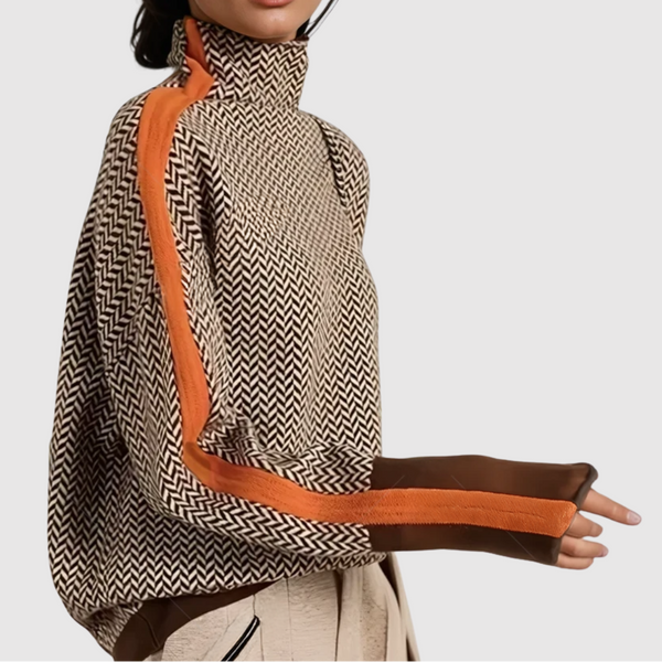 Contrast Line Jumper for women