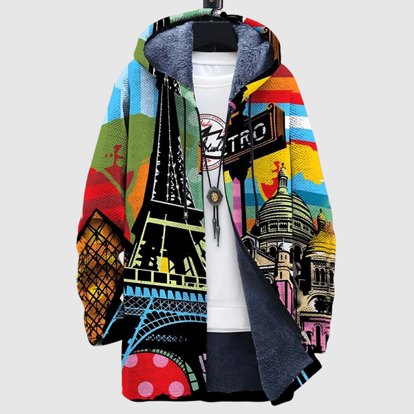 Women's paris city print hoodie