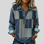 Fiona colour-block print sweatshirt