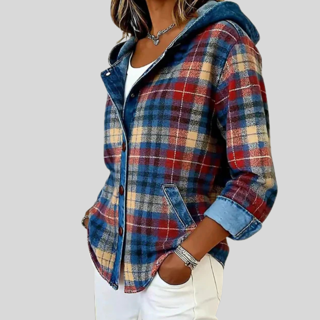 Patricia lined checked shacket