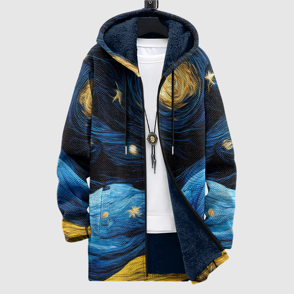Women's starry sky print hoodie