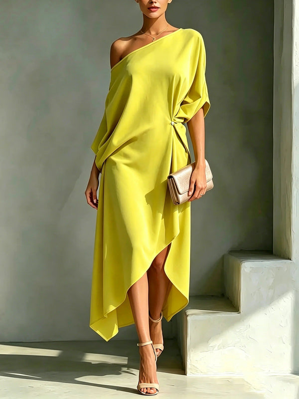 Juliana elegant asymmetric dress