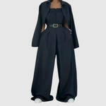 Sheila women's bustier jumpsuit & cropped blazer set