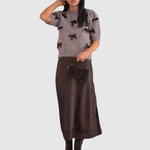Barbara women's lace-trim maxi skirt