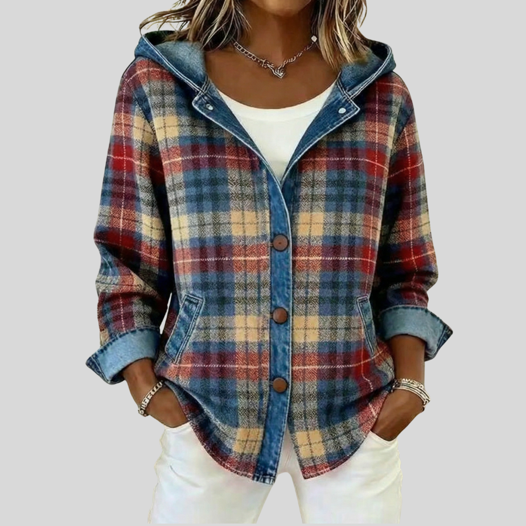 Patricia lined checked shacket