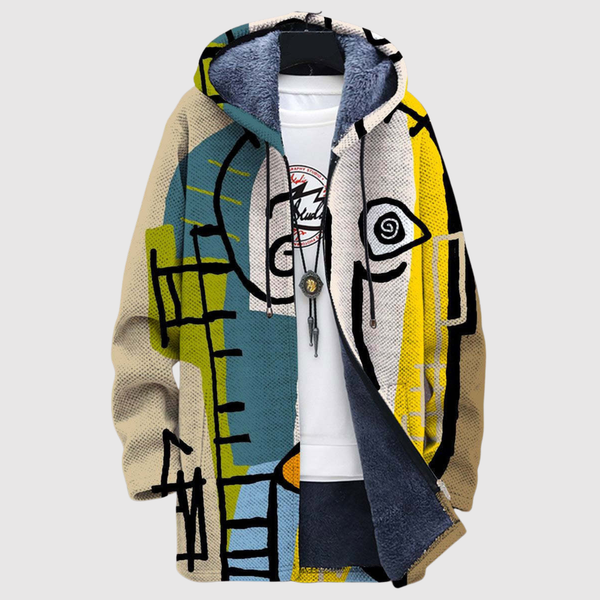 Women's abstract art print hoodie