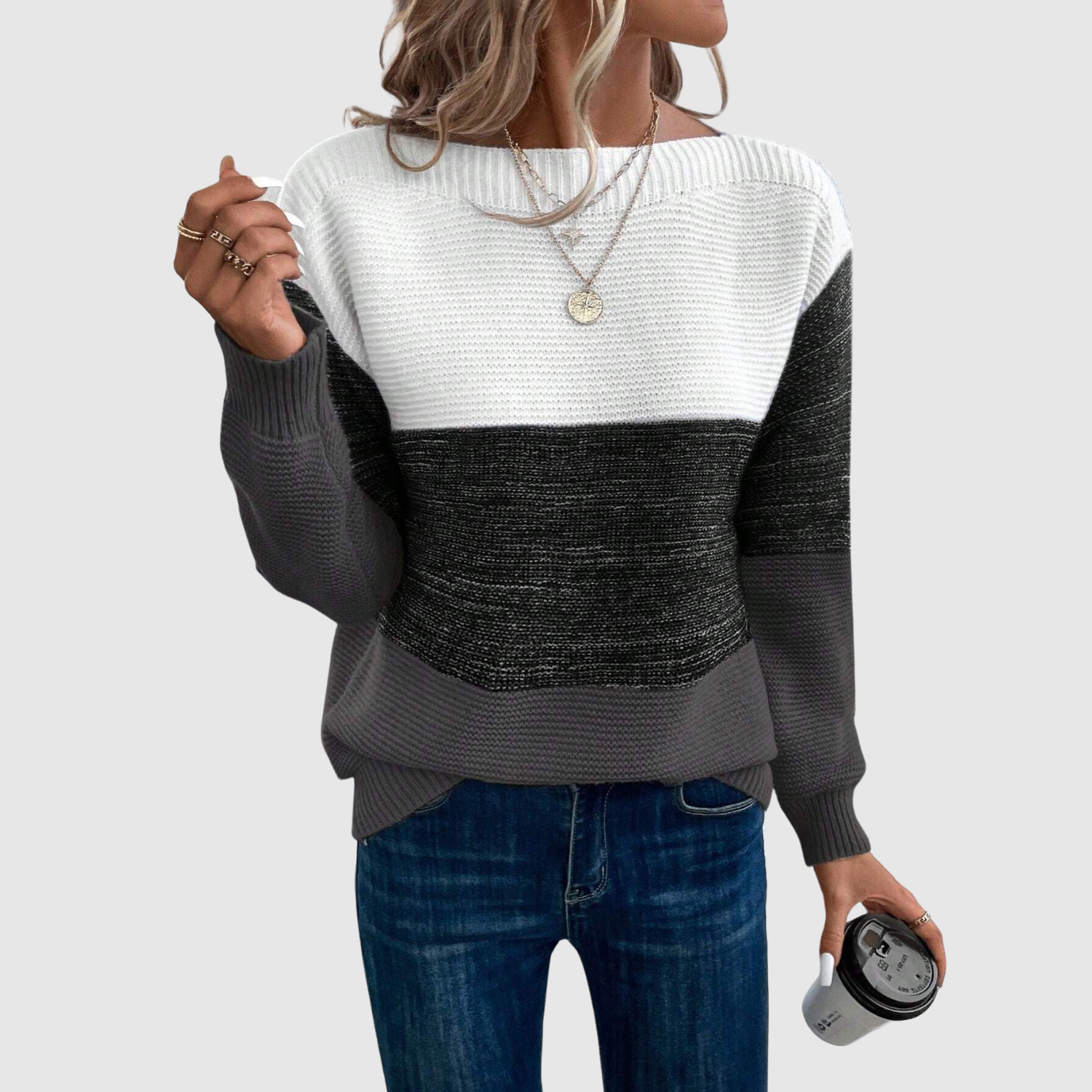 Colour Block Jumper for women