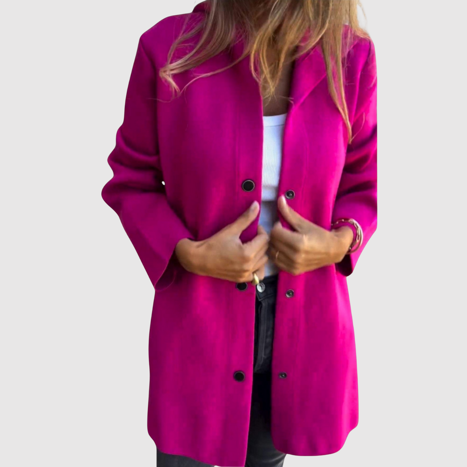 Lisa women's lightweight knit-look button jacket