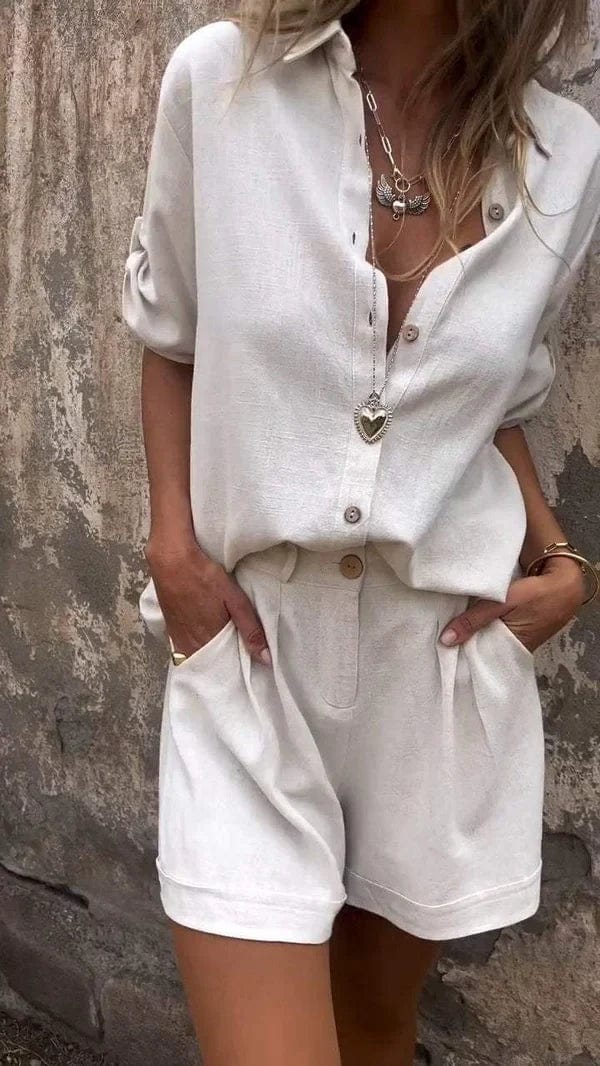 Melda - Airy Buttoned Ensemble