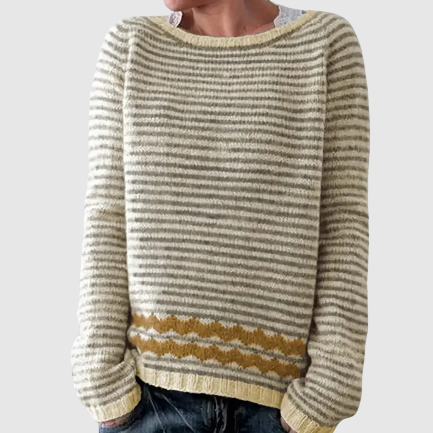 Contrast Detail Jumper for women, view 2