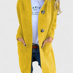 Longline Button Up Knit Cardigan for women, view 7