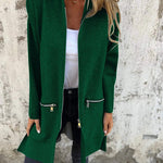 Zip Up Long Sleeve Knit Cardigan for women, view 12