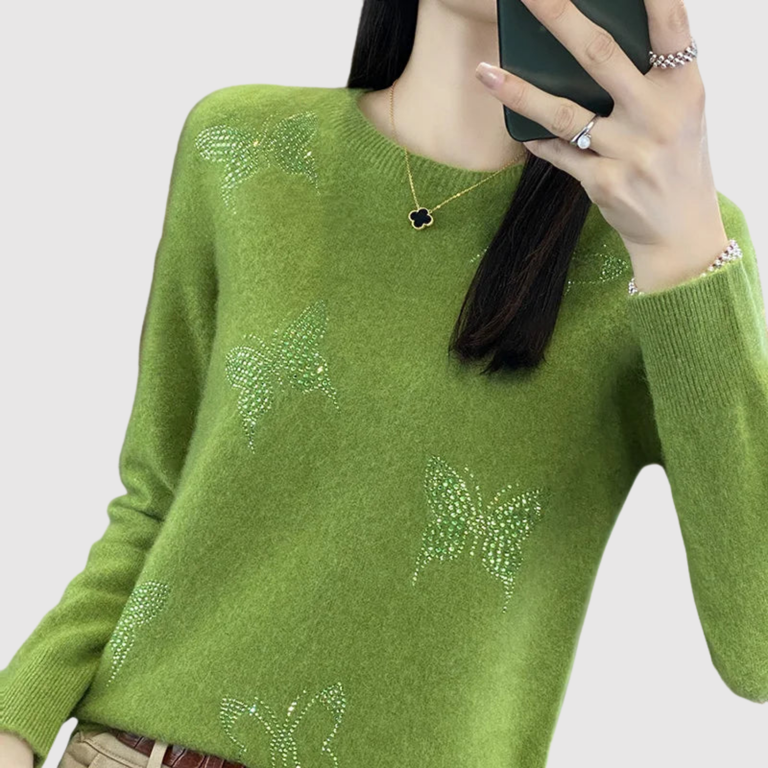 Subtle Star Print Jumper for women, view 8