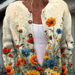 Cecily wildflower print knitted cardigan