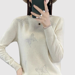 Subtle Star Print Jumper for women, view 5