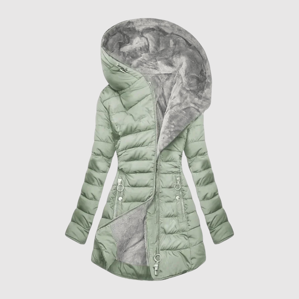 Chloe women's faux fur hooded puffer jacket