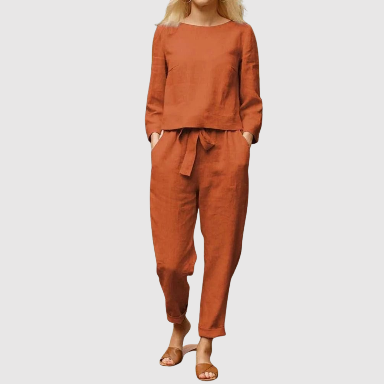Michelle women's blouse & trouser two-piece set