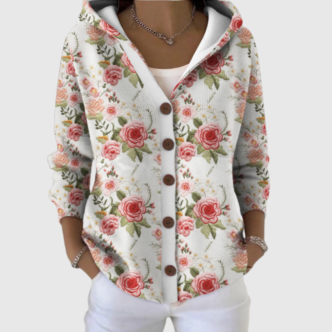 Clara women's hooded knitted jacket
