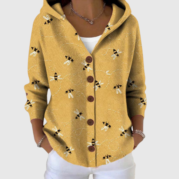 Edith women's hooded knitted jacket