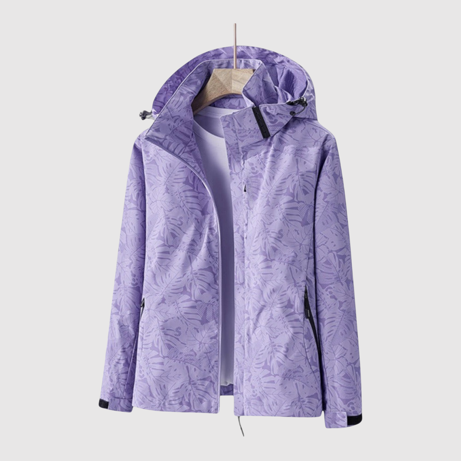 Lightweight Hooded Gabardine Coat for women, view 4