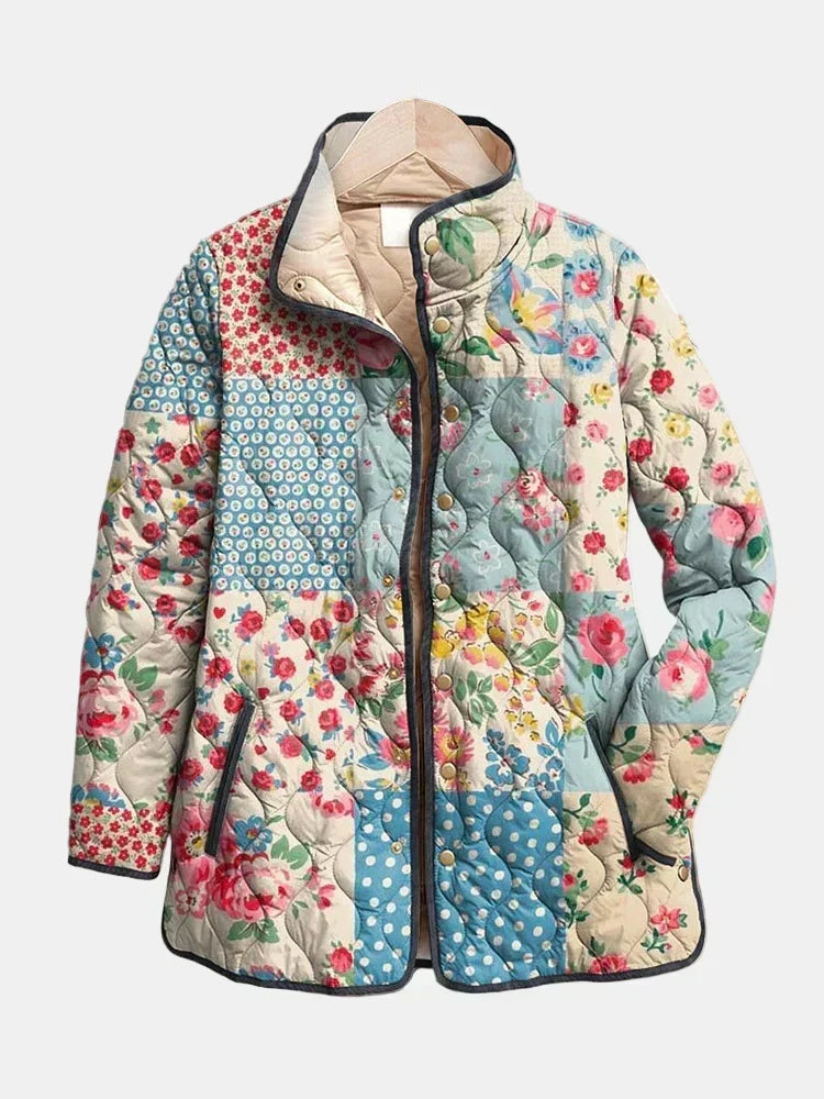 Mabel women's floral patchwork quilted jacket