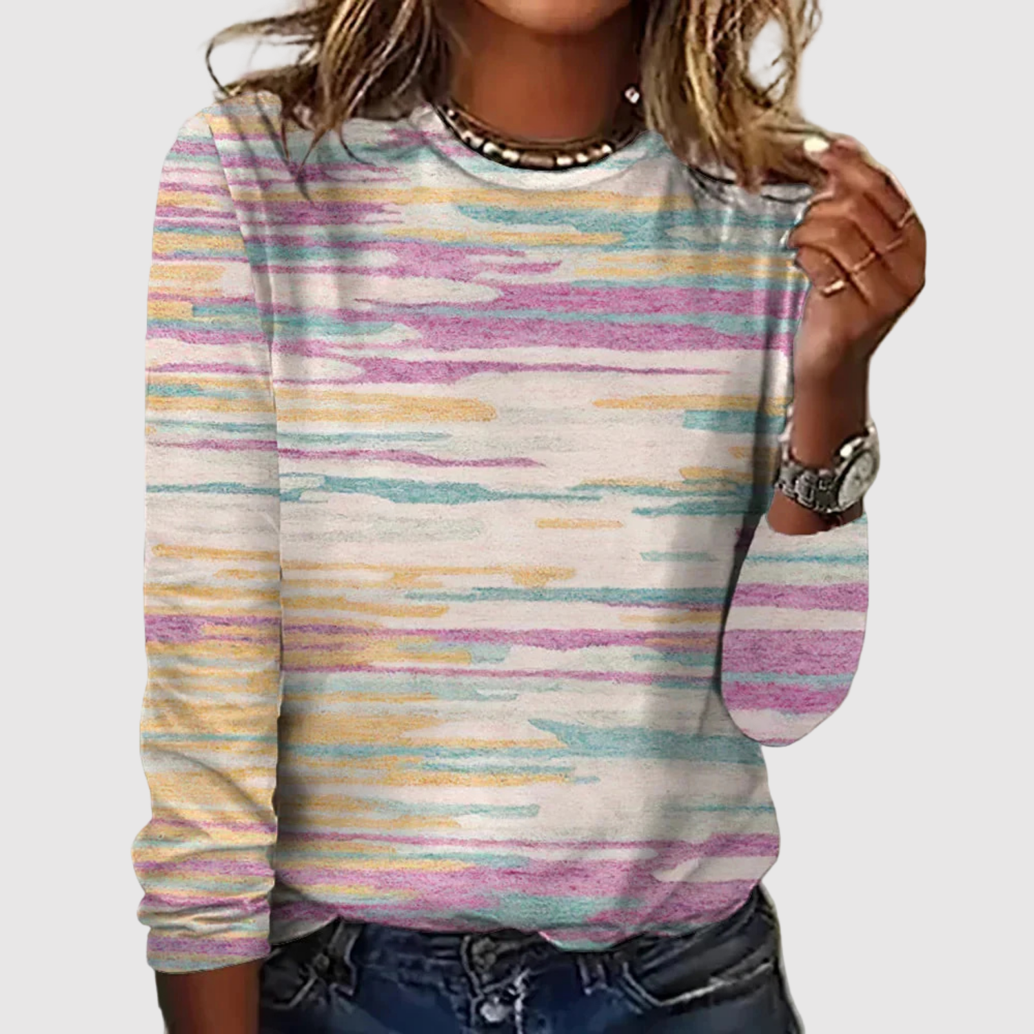 Pastel Rainbow Jumper for women, view 3