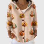 Sophie women's hooded knitted jacket