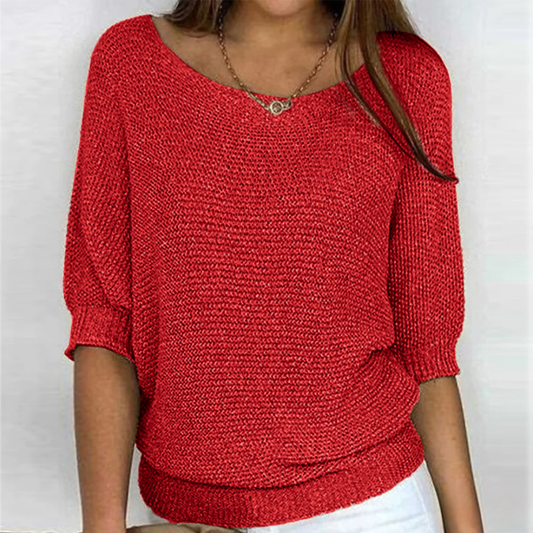 Louisa chic cable-detail jumper
