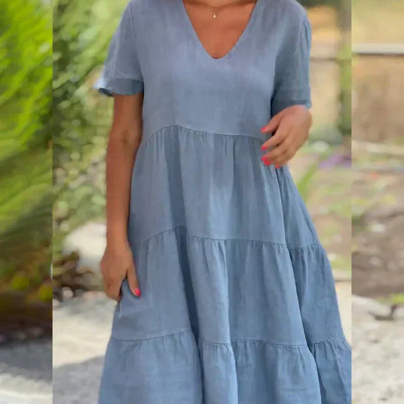 Bexley - Casual Summer Dress with V-Neck