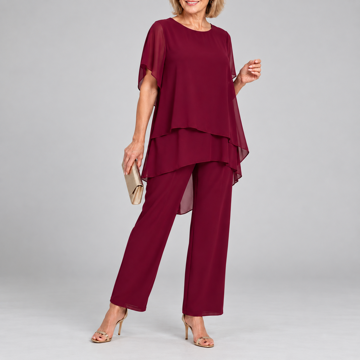 Abigail women's asymmetric wide-leg two-piece set
