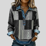 Fiona colour-block print sweatshirt