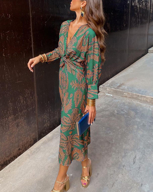 Keira printed midi dress