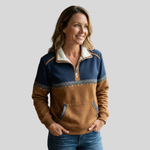 Bonnie sherpa-collar half-zip pullover