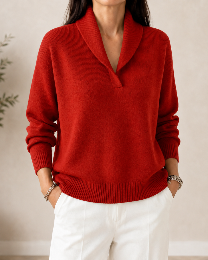 Henrietta shawl-collar jumper