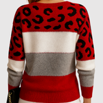 Leopard Colour Block Jumper for women, view 4