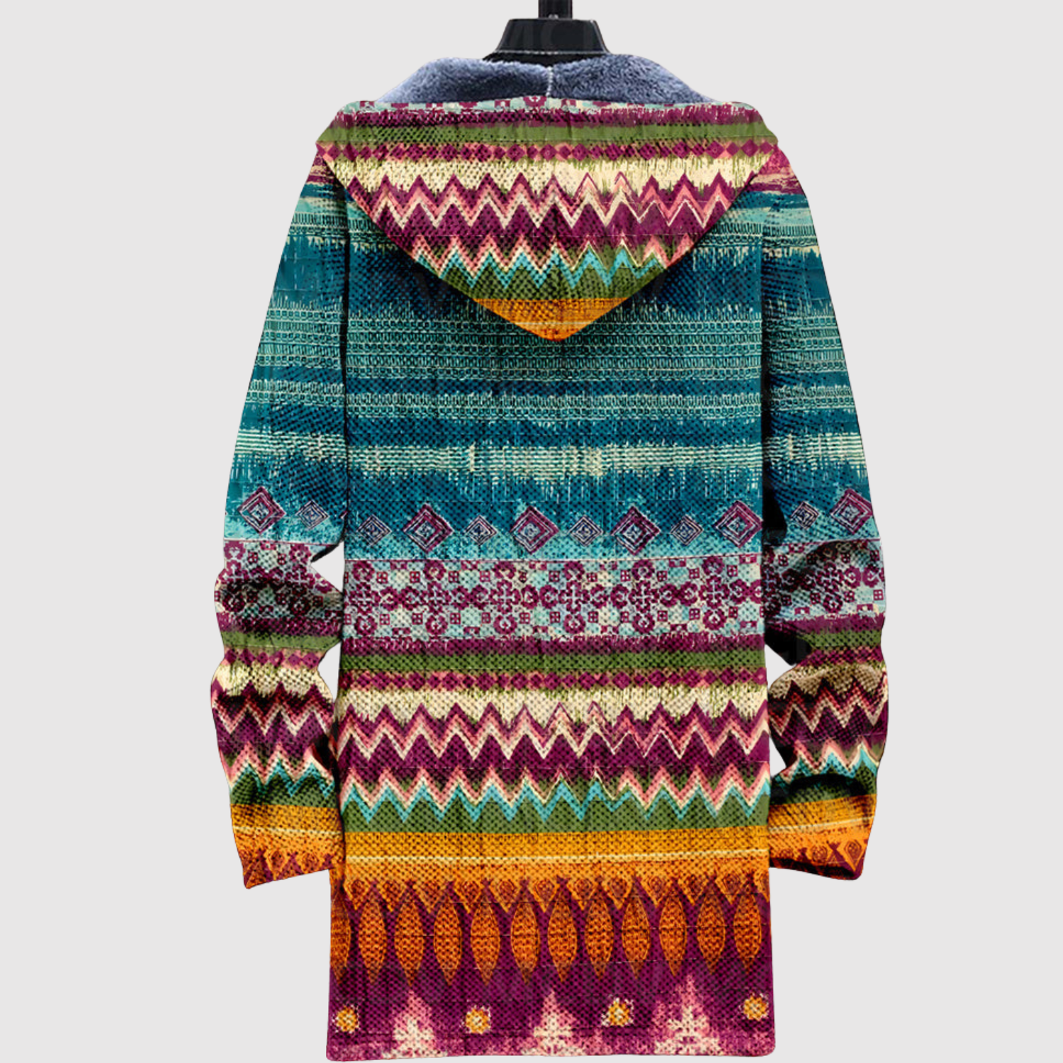 Women's nordic print hoodie, view 2