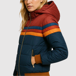 Colour Stripe Padded Jacket for women, view 4