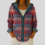 Rachel checked hooded shacket