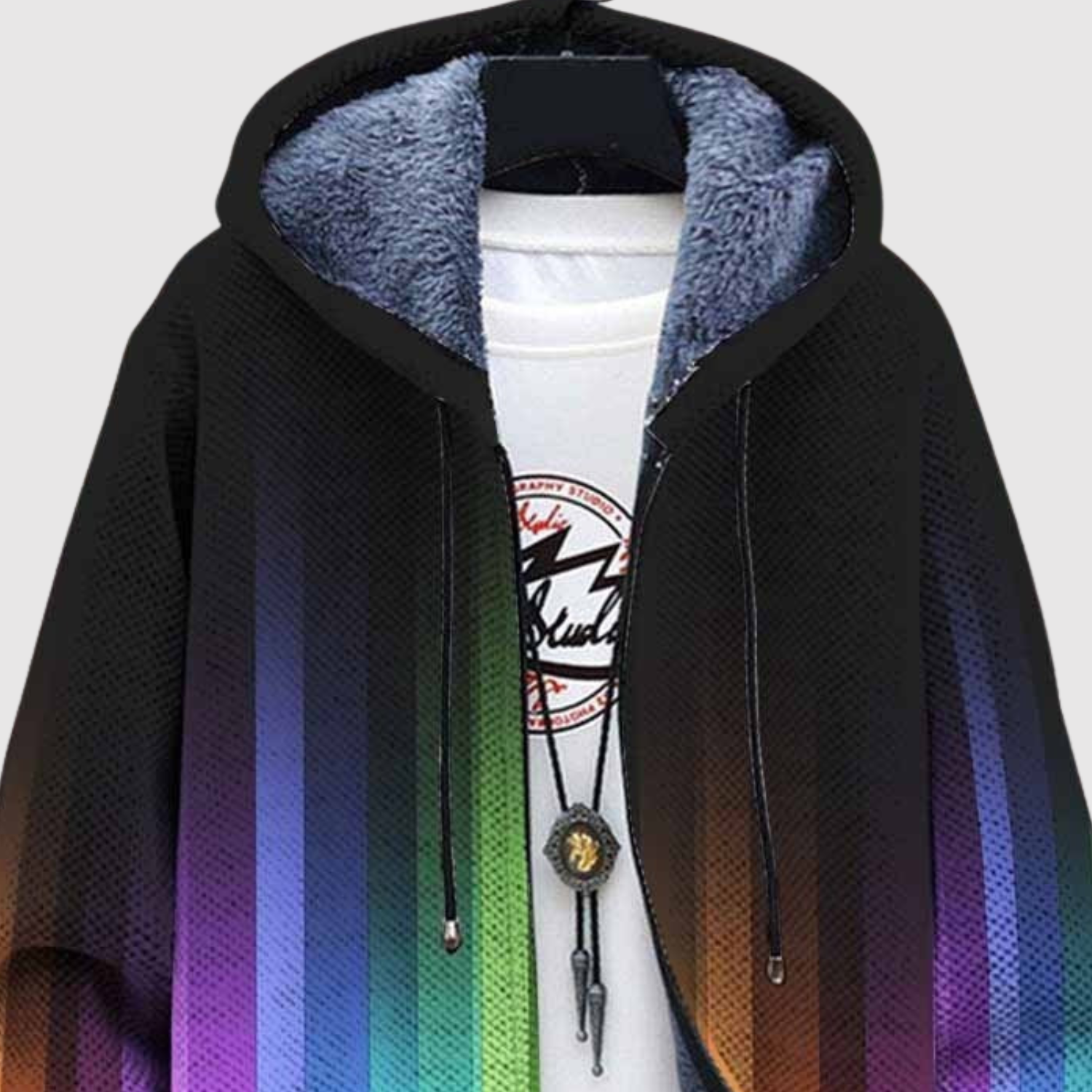 Women's rainbow gradient sweatshirt, view 2