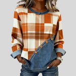 Joanna patchwork pullover top
