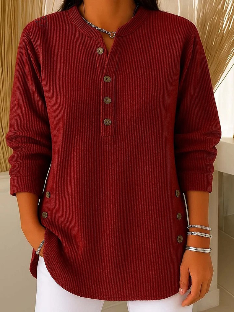 Margaret button henley tunic