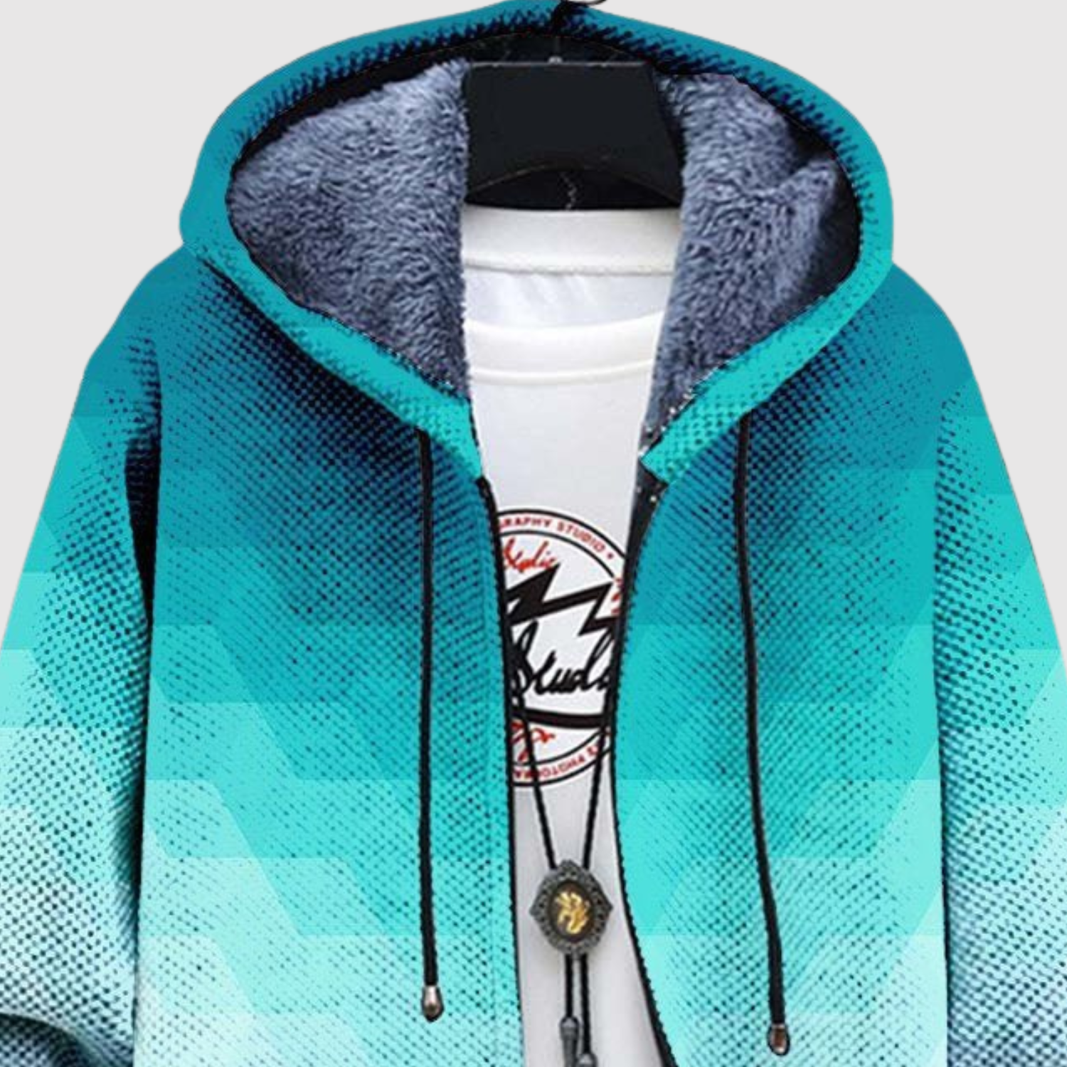 Women's blue & purple gradient hoodie, view 2