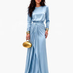 Verity draped satin maxi dress